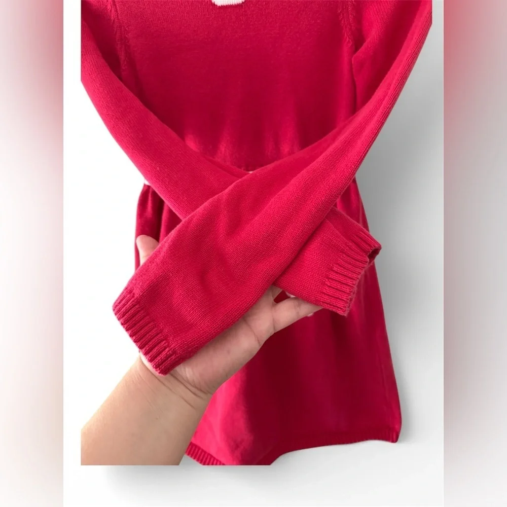 ❣️Gymboree Red Dress with Pink Heart .      Size 12